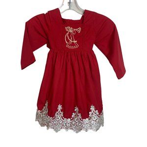 Nola Smocked Boutique Gold Herald Angel Holiday Dress Size 18 months